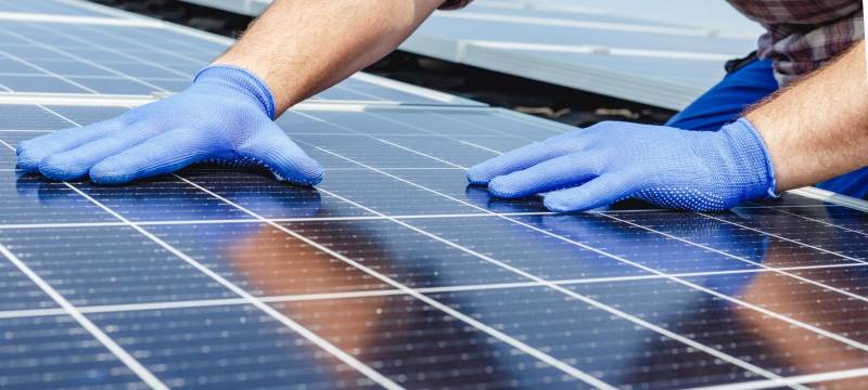 Borne de recharge sur un site professionnel